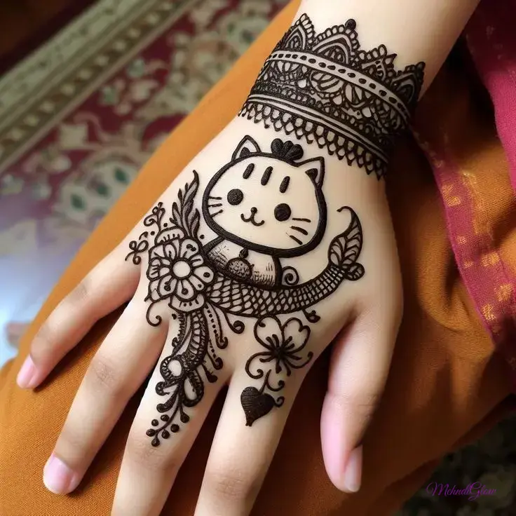 Baby Girl Mehndi Designs For Kids