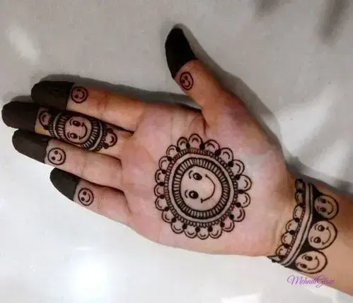 Cute Easy Mehndi Designs For Kids Fingers