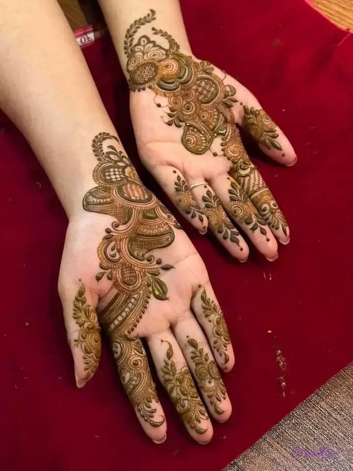 Cute Mehndi Designs For Kids Front Hand Easy