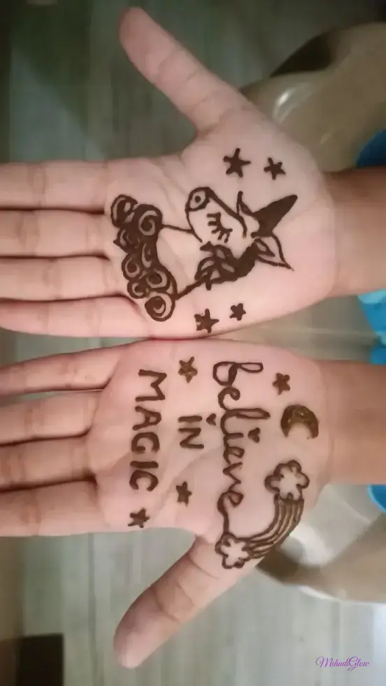 Cute Mehndi Designs For Kids Full Hand