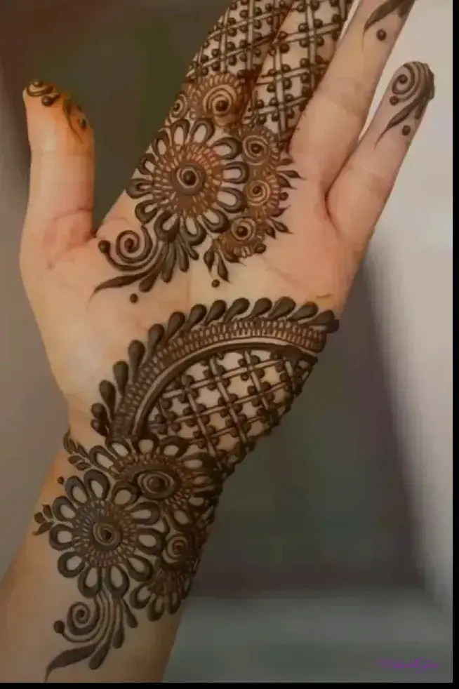 Eid Mehndi Design Simple Front Hand