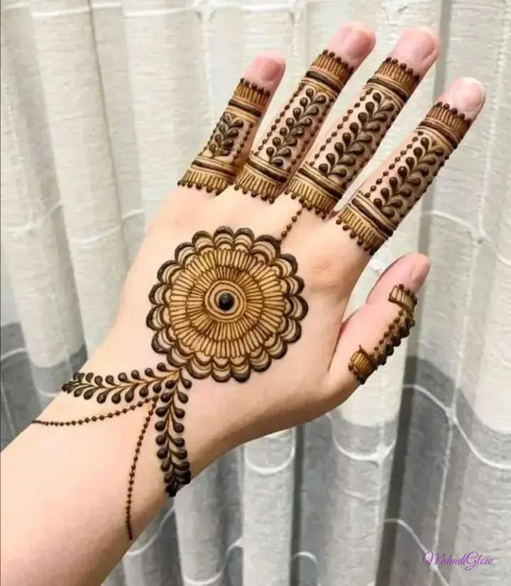 Front Hand Cute Easy Mehndi Designs For Kids Front Hand