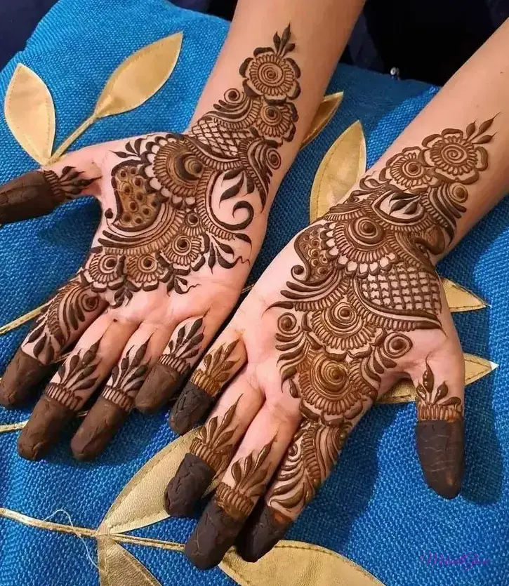 Front Hand Mehndi Design Simple Photos