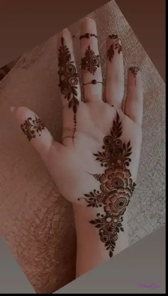 Front Hand Mehndi Design Simple