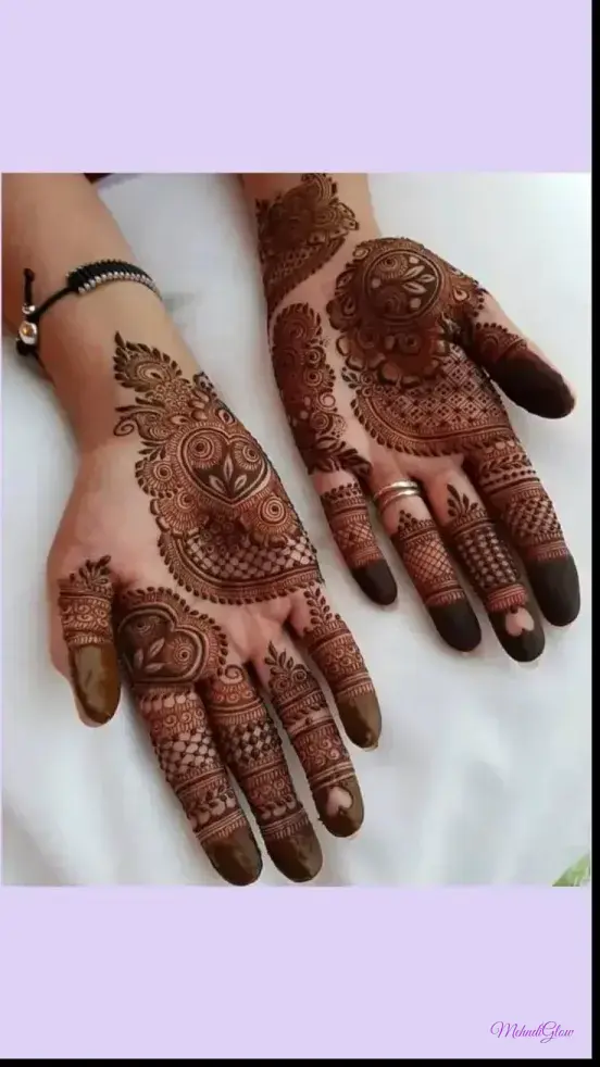 Front Hand Simple Mehndi Design Back Side