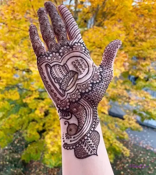 Instagram Royal Front Hand Mehndi Design Simple