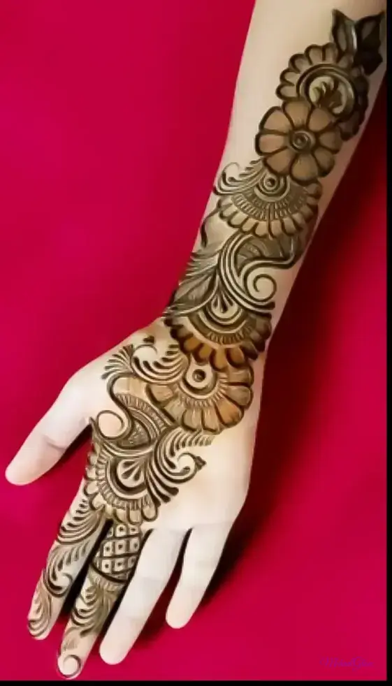 Mehndi Design Simple And Beautiful Front Hand