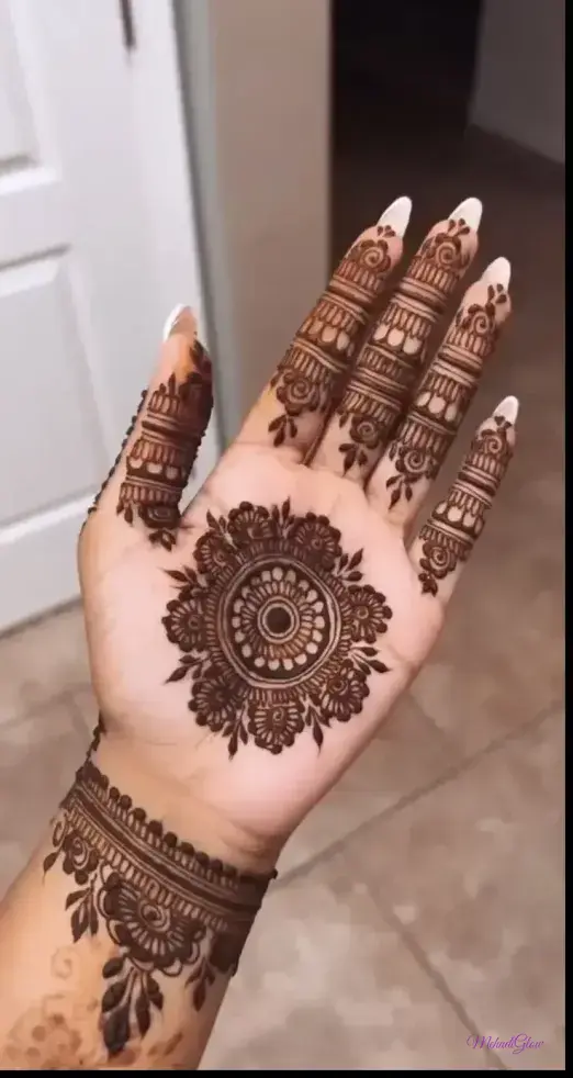 Mehndi Design Simple And Easy Front Hand