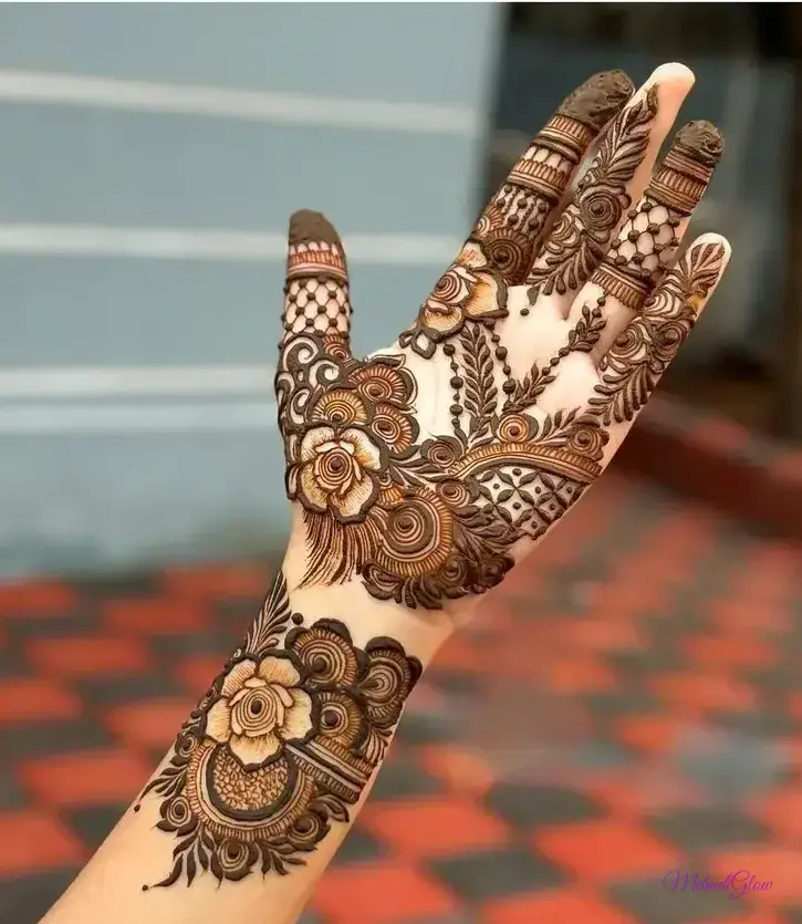 Mehndi Design Simple Front Hand