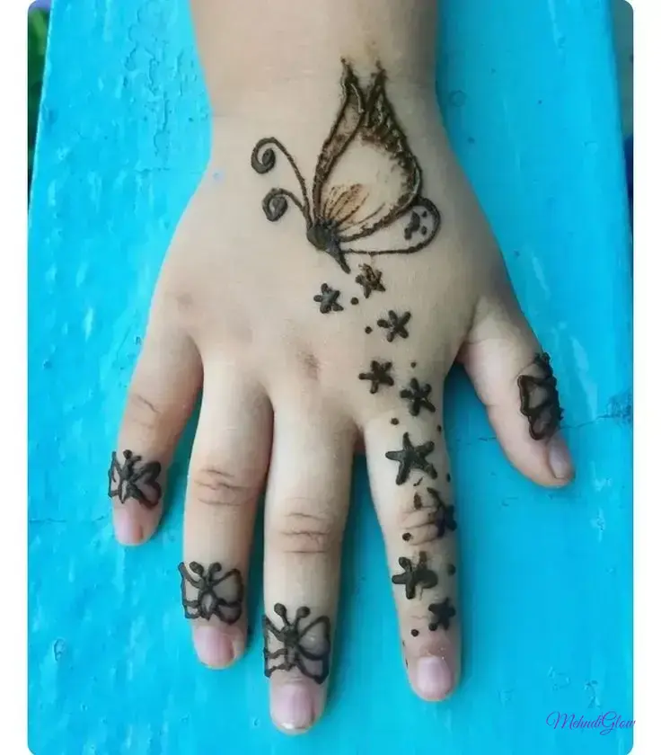 Mehndi Designs Easy For Kids