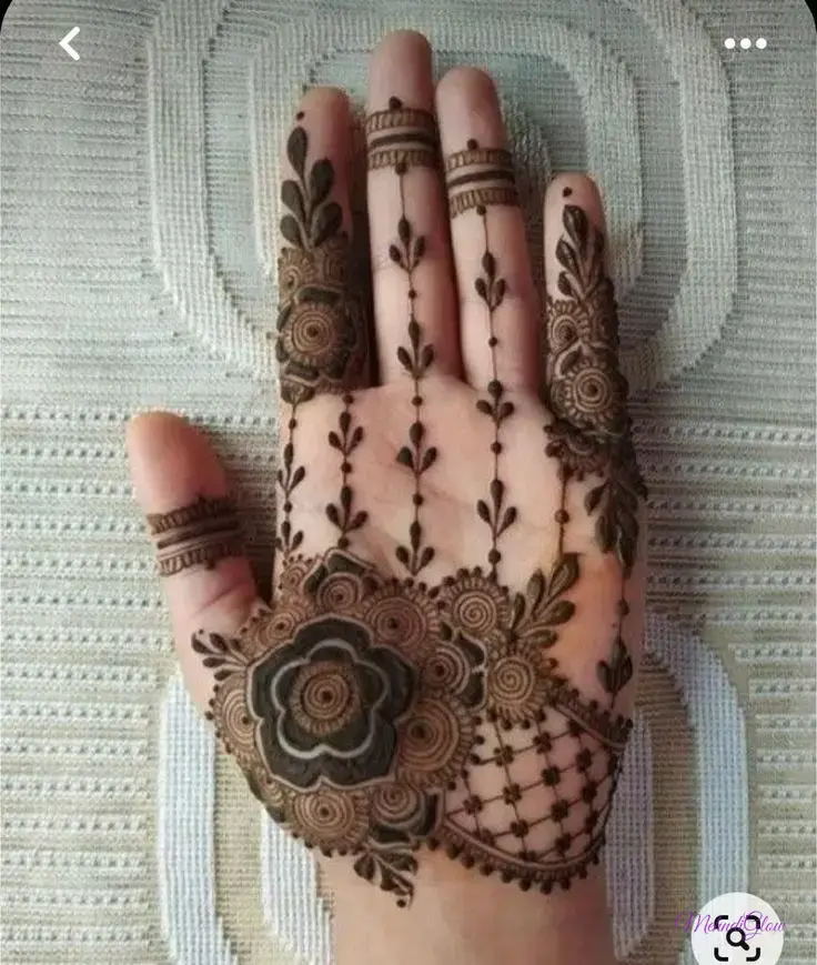 Mehndi Designs For Kids Full Hand Back Side