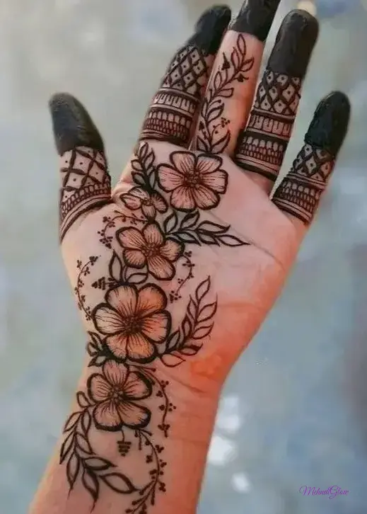 Mehndi Designs Front Hand Simple