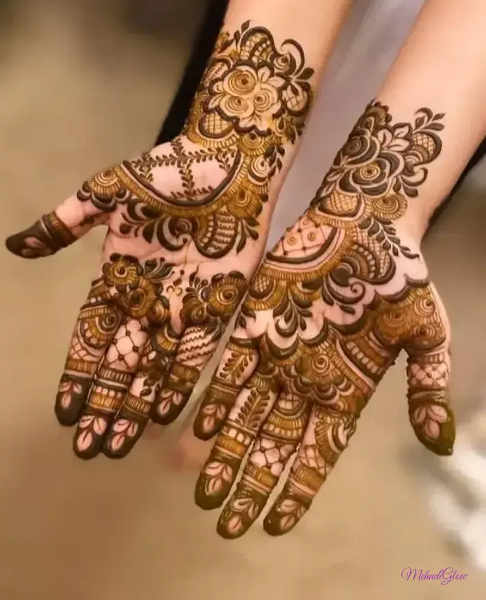 Simple Mehndi Design Front Hand