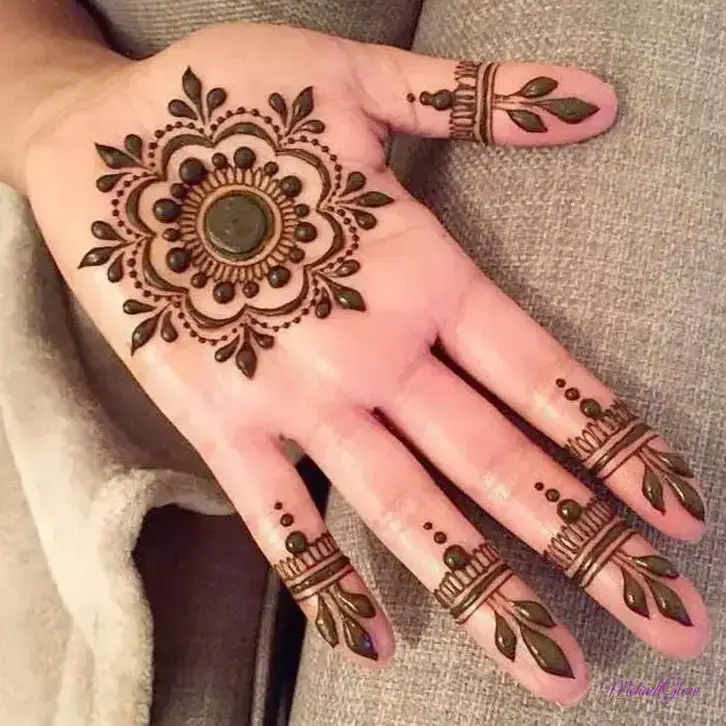 Simple Mehndi Design New Front Hand