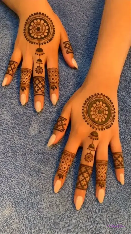 Simple Mehndi Designs For Girls-kids Front Hand