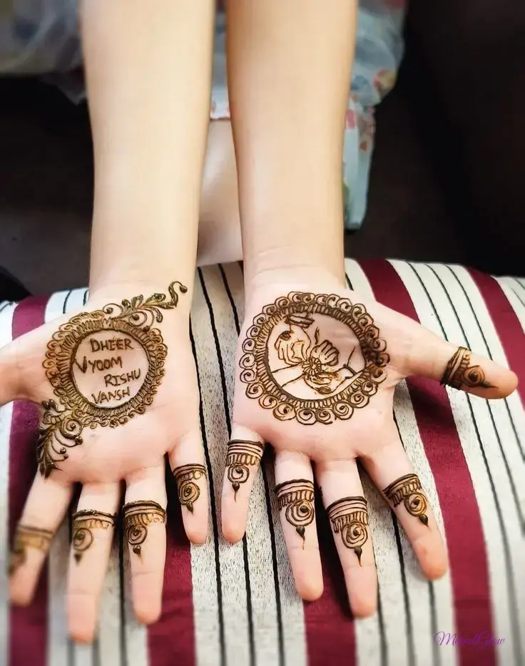 Simple Mehndi Designs For Kids Full Hand Front Hand