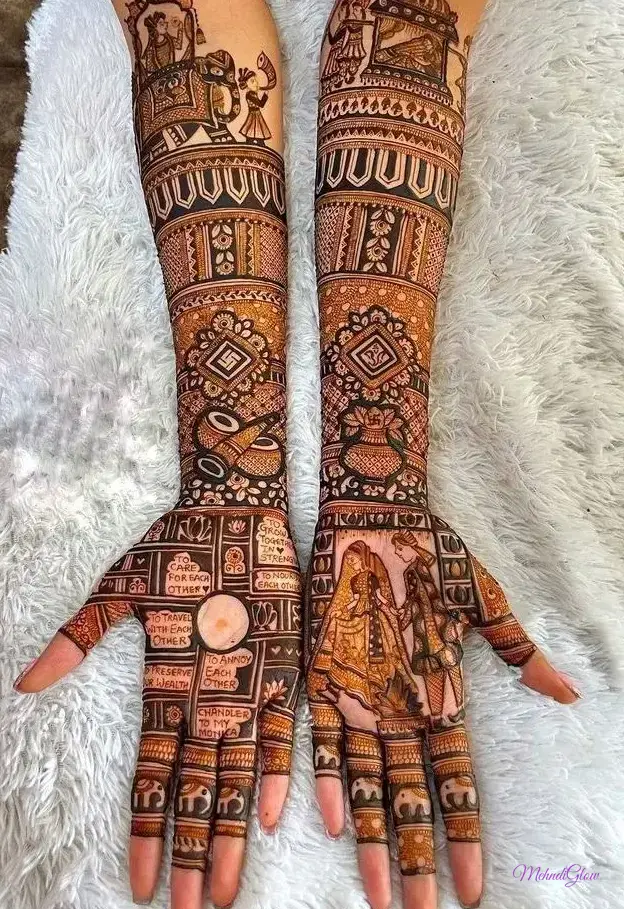 Unique Mehndi Designs Front Hand